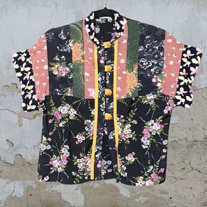 Persimmon: Top with patchwork floral prints